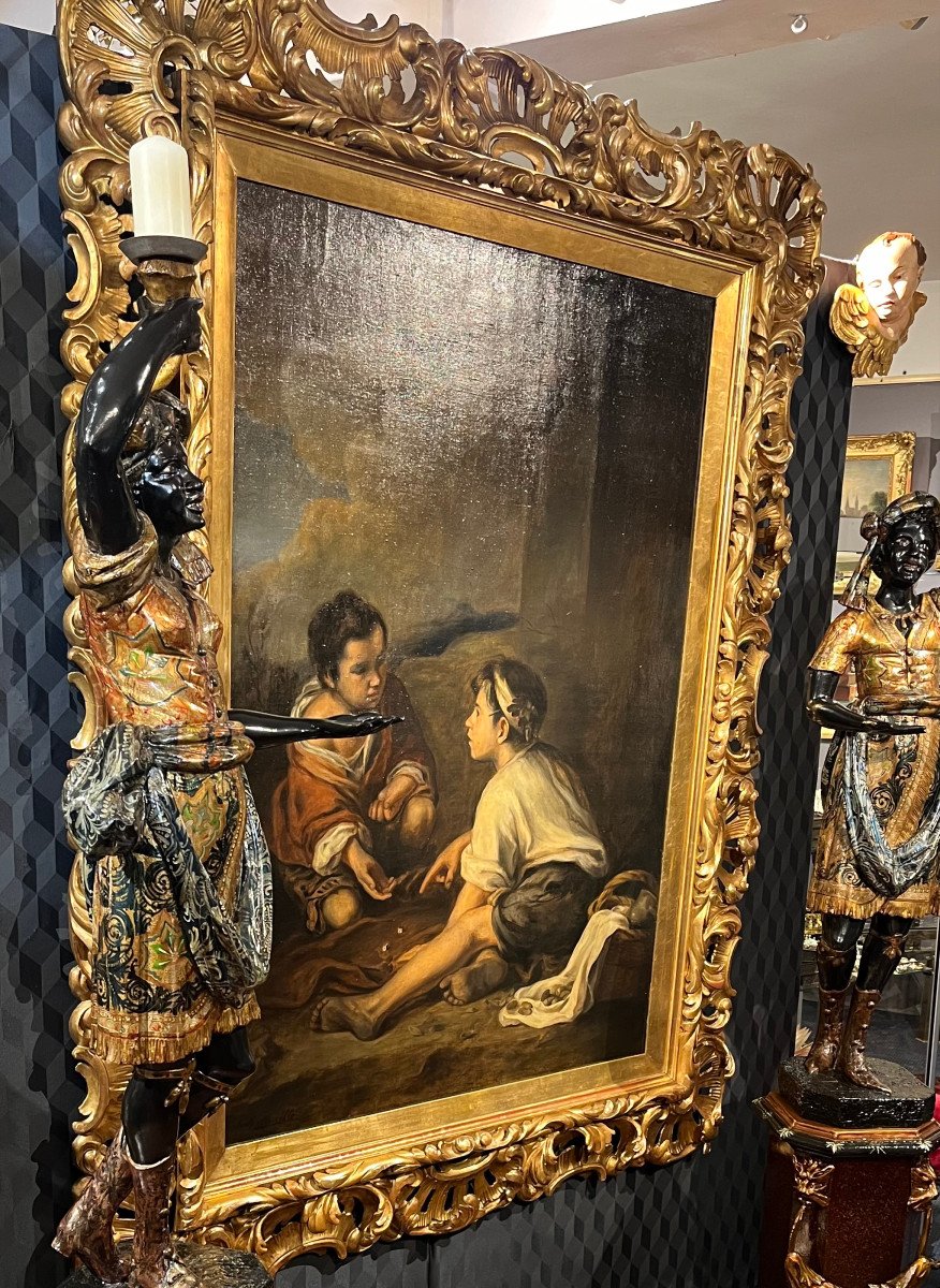 Hst Jeunes Garçons Jouant Aux Dés d'après Bartolomé Esteban Murillo