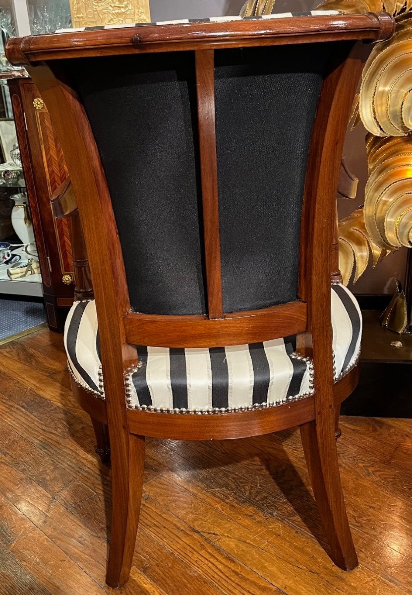 Paire De Fauteuils Empire Estampillé Demay Rue De Clery-photo-1
