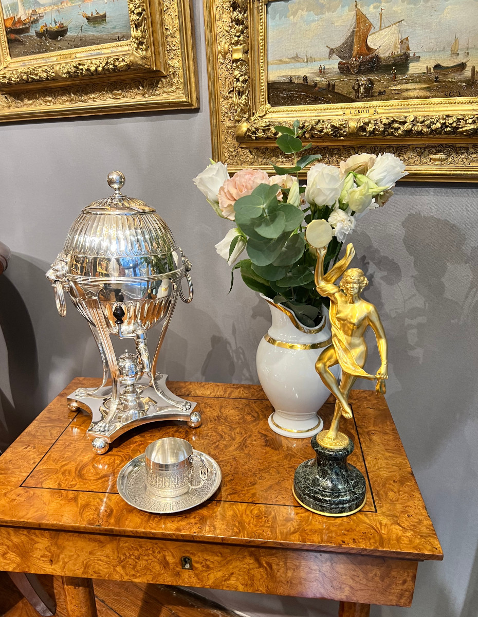 BRONZE DORÉ – DANSEUSE AU TAMBOURIN-photo-3