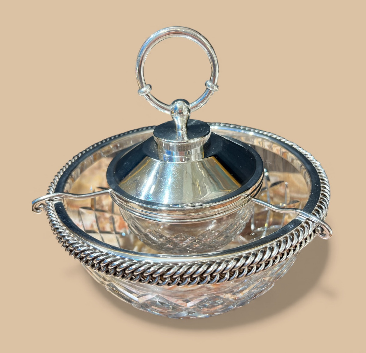 Service à Caviar en Cristal et Argent – Hermès Paris-photo-2