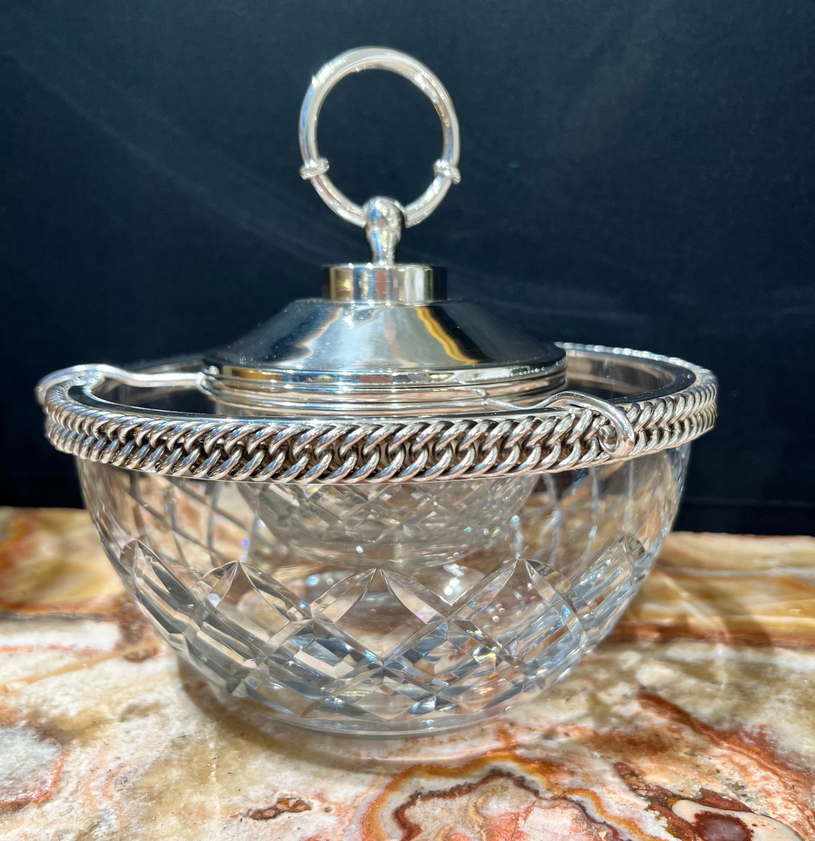 Service à Caviar en Cristal et Argent – Hermès Paris-photo-3