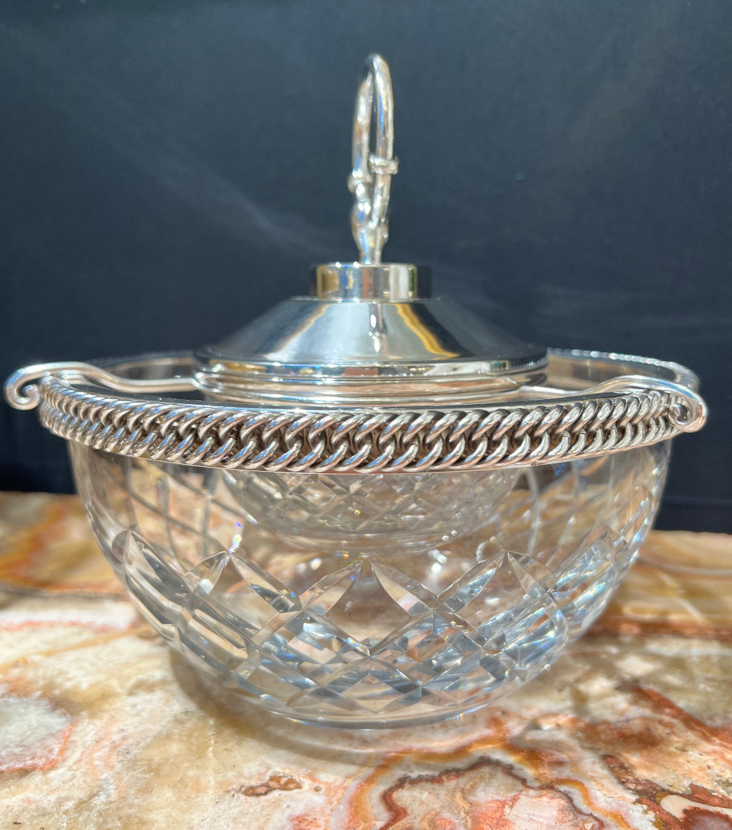 Service à Caviar en Cristal et Argent – Hermès Paris-photo-1