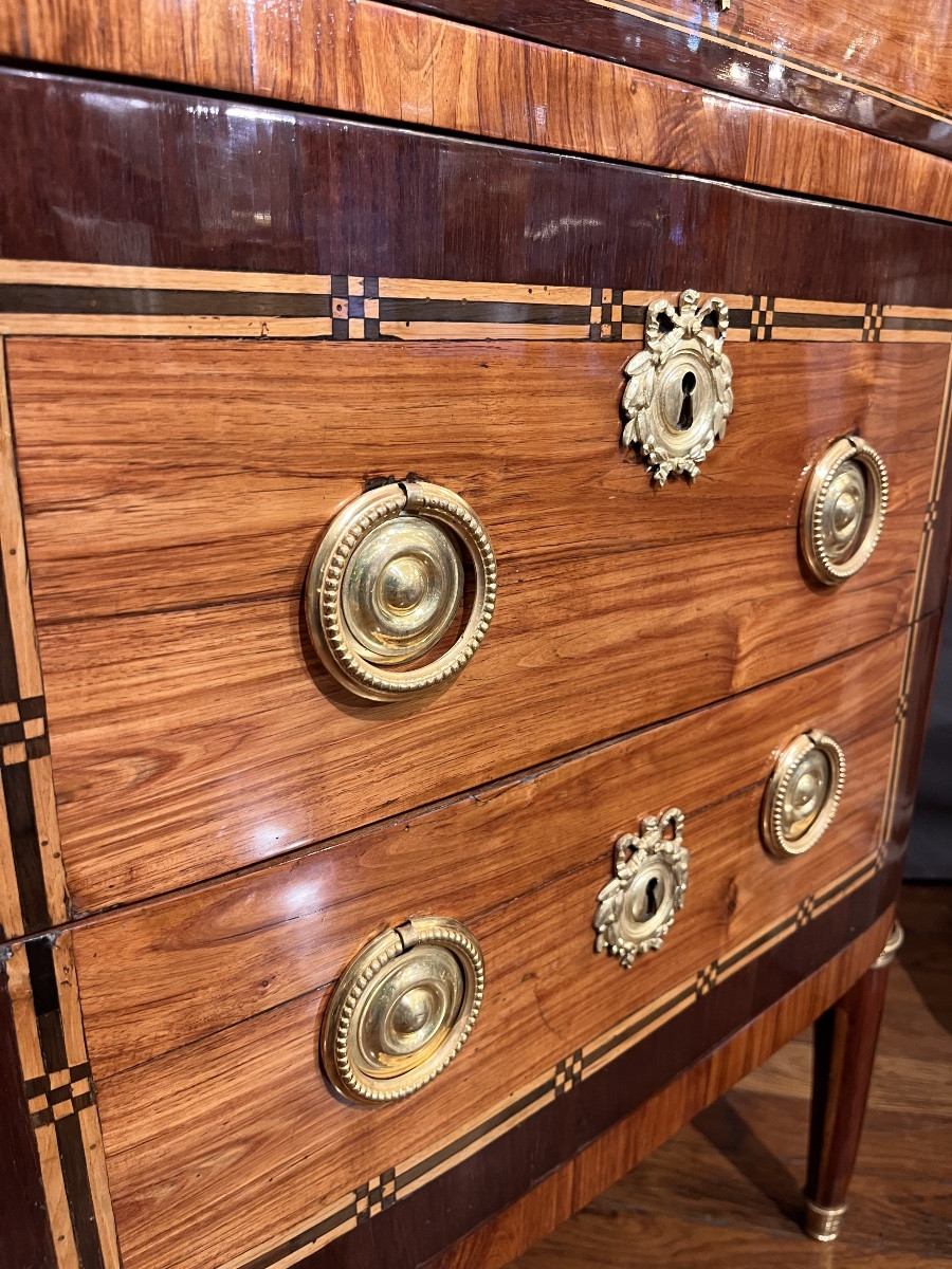 Louis XVI Half-moon Commode – Stamped Cordier-photo-5
