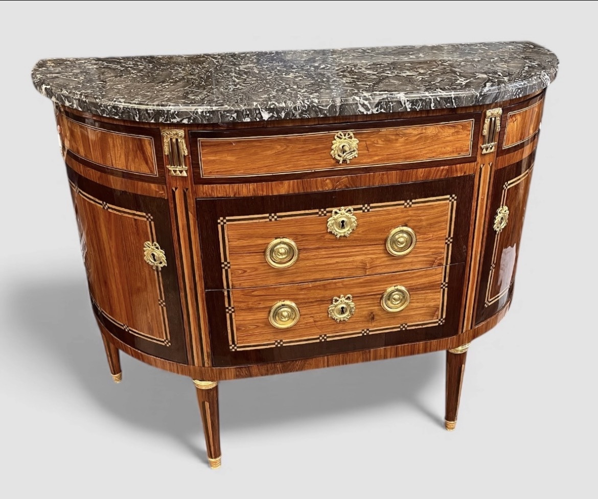 Louis XVI Half-moon Commode – Stamped Cordier