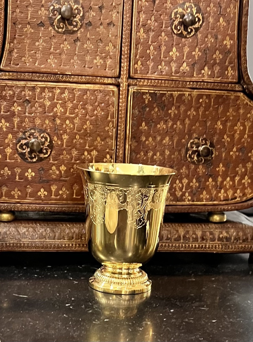 Timbale en argent vermeillé-photo-2