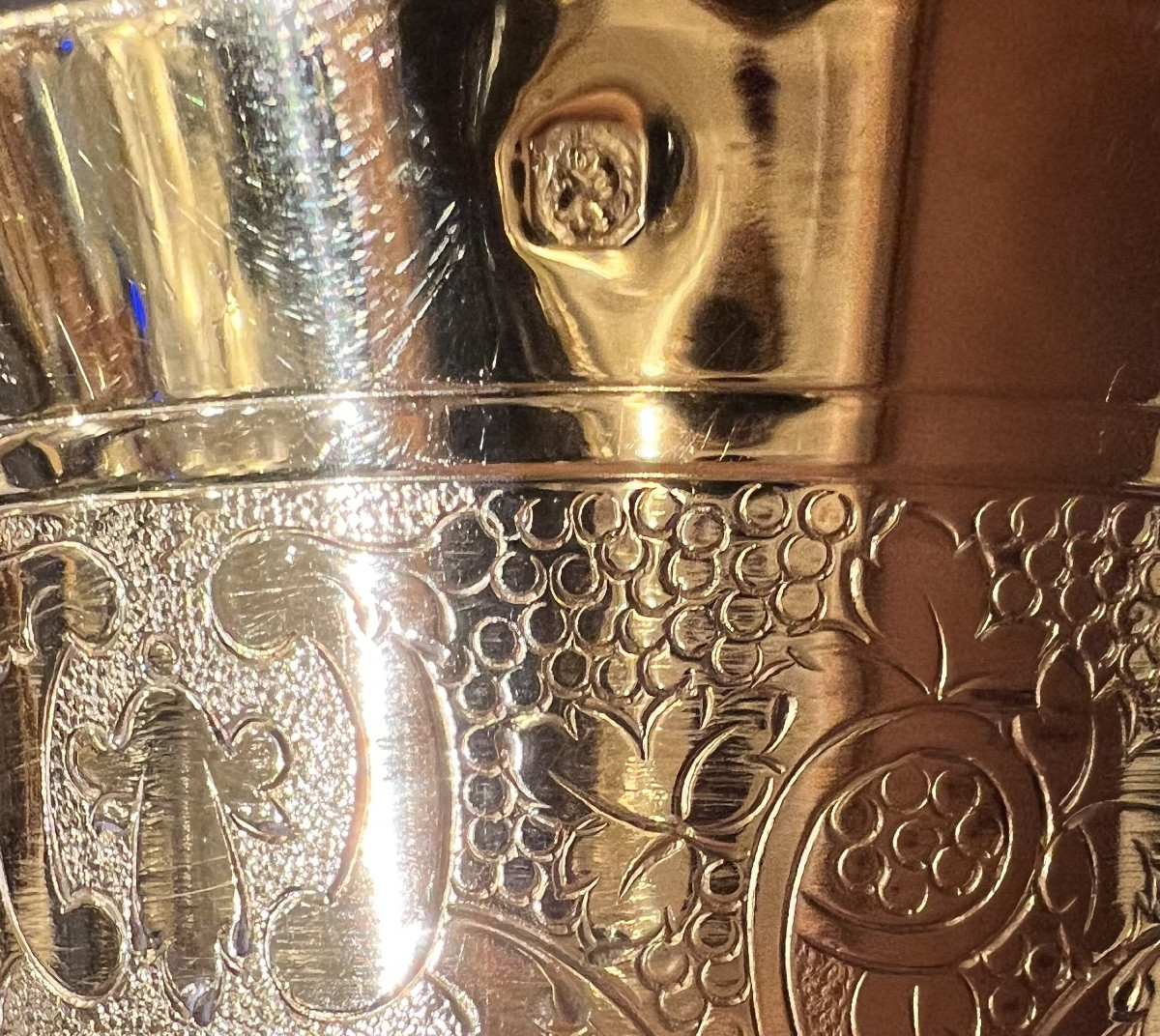 Timbale en argent vermeillé-photo-3