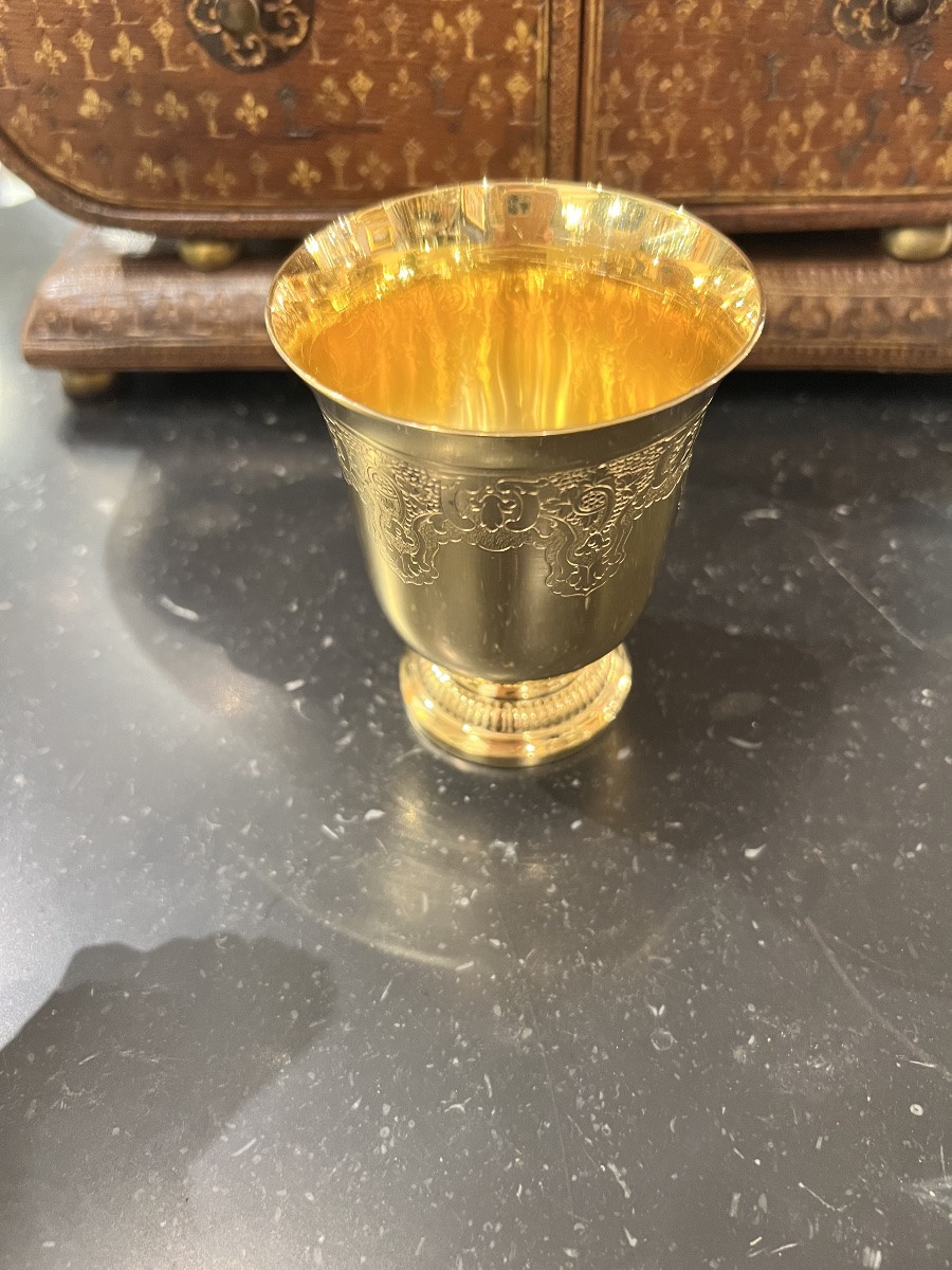 Timbale en argent vermeillé-photo-4