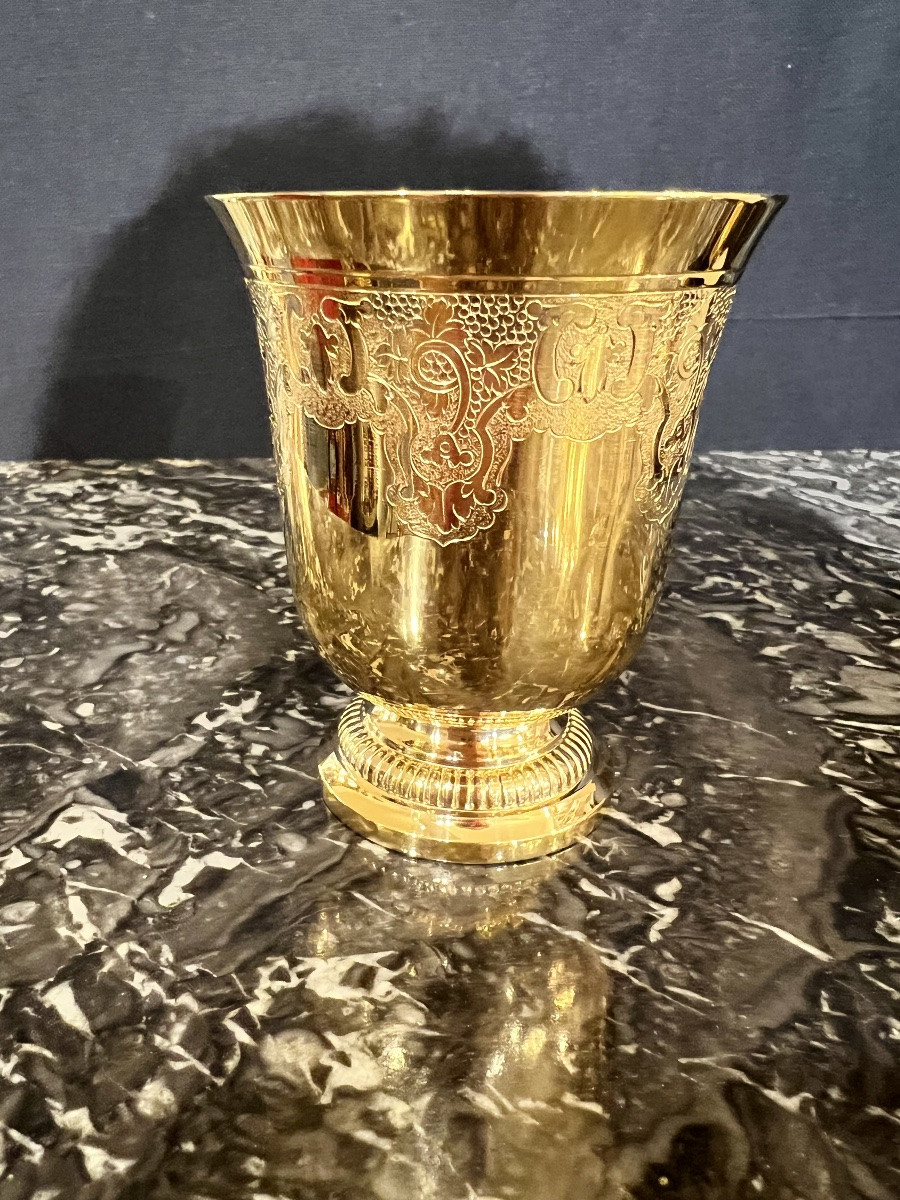 Timbale en argent vermeillé-photo-2