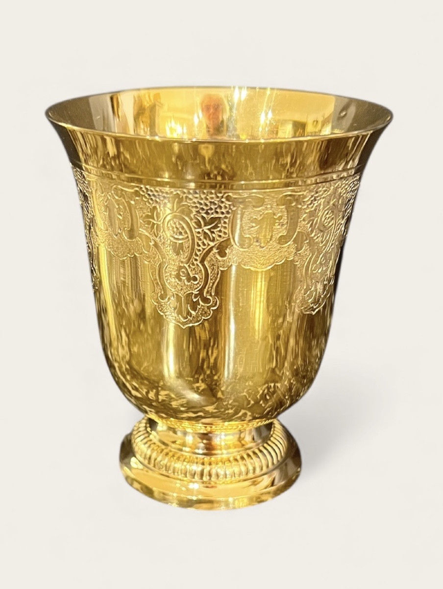 Timbale en argent vermeillé