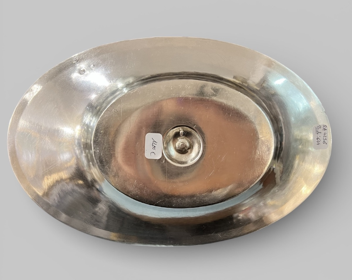 Solid Silver Sauce Boat – France, 19th Century-photo-1