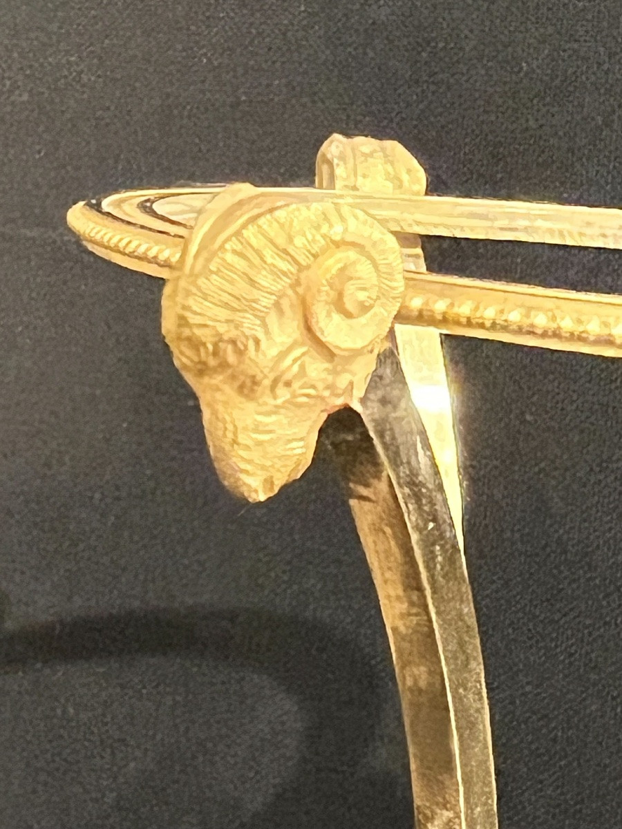 Tripod Scent Pot In Gilt And Patinated Bronze, France, First Half Of The 19th Century, Circa 1-photo-3