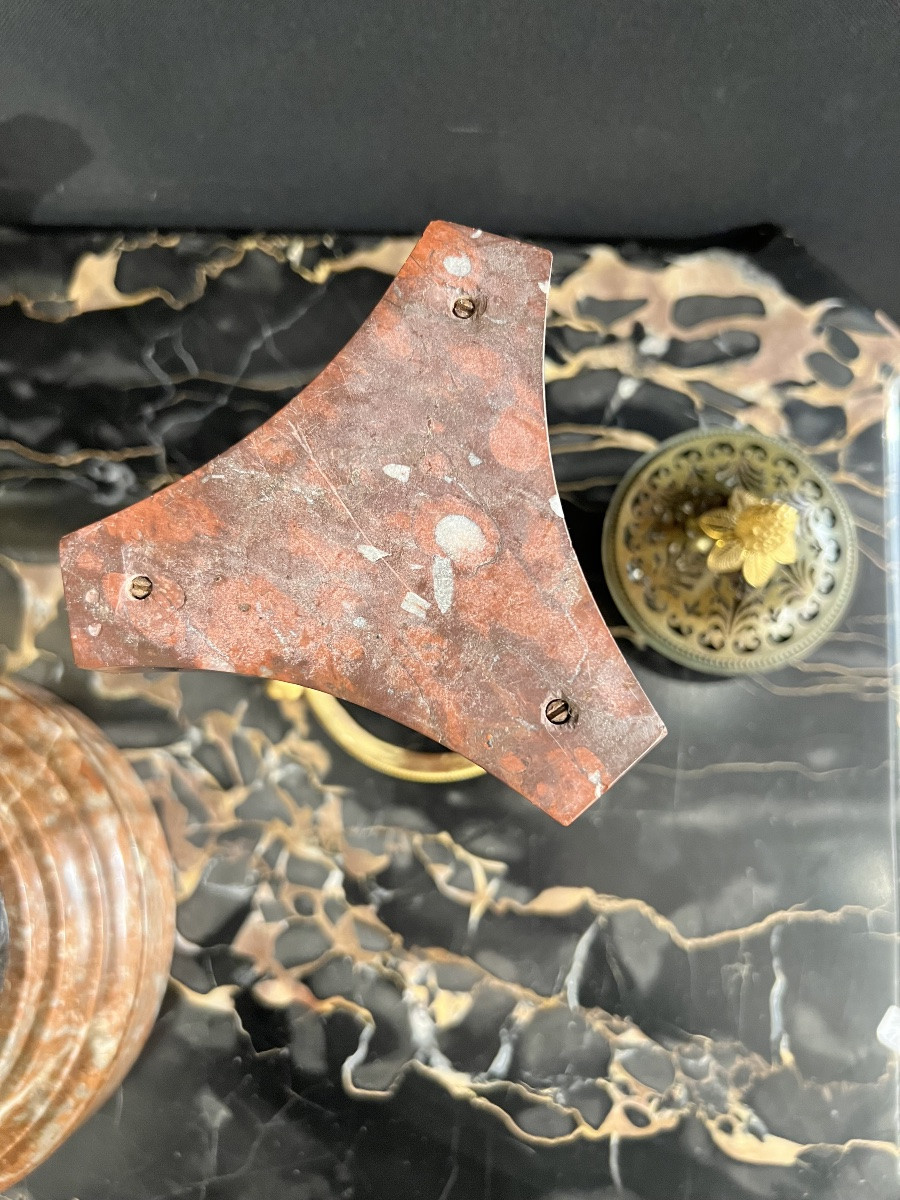 Tripod Scent Pot In Gilt And Patinated Bronze, France, First Half Of The 19th Century, Circa 1-photo-3