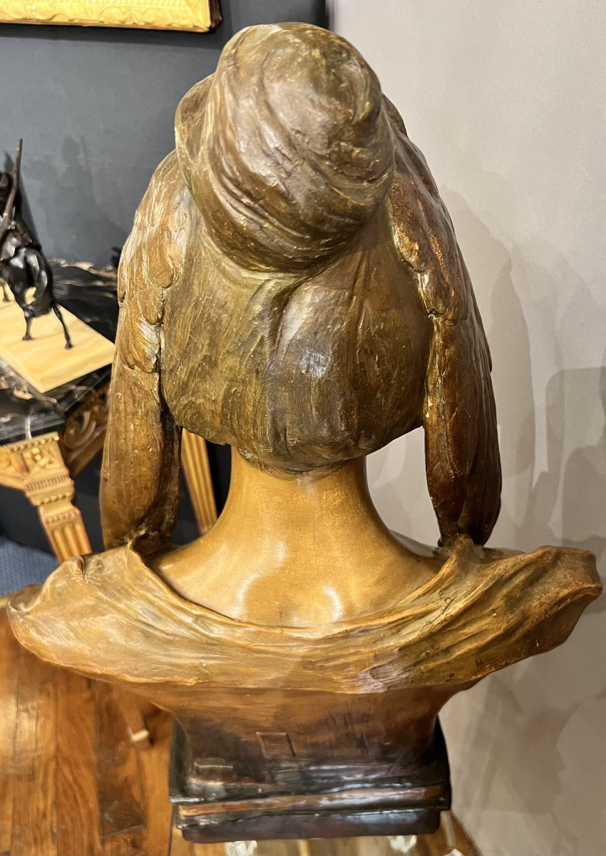 BUSTE FÉMININ SYMBOLISTE Manufacture Goldscheider, Vienne-photo-8