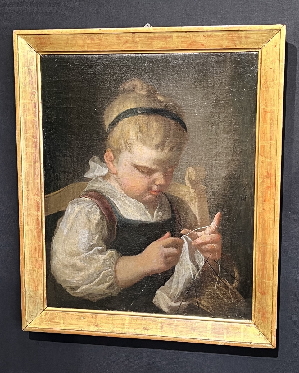 Pair Of Children's Portraits - Biedermeier Period, Circa 1820-1840-photo-1