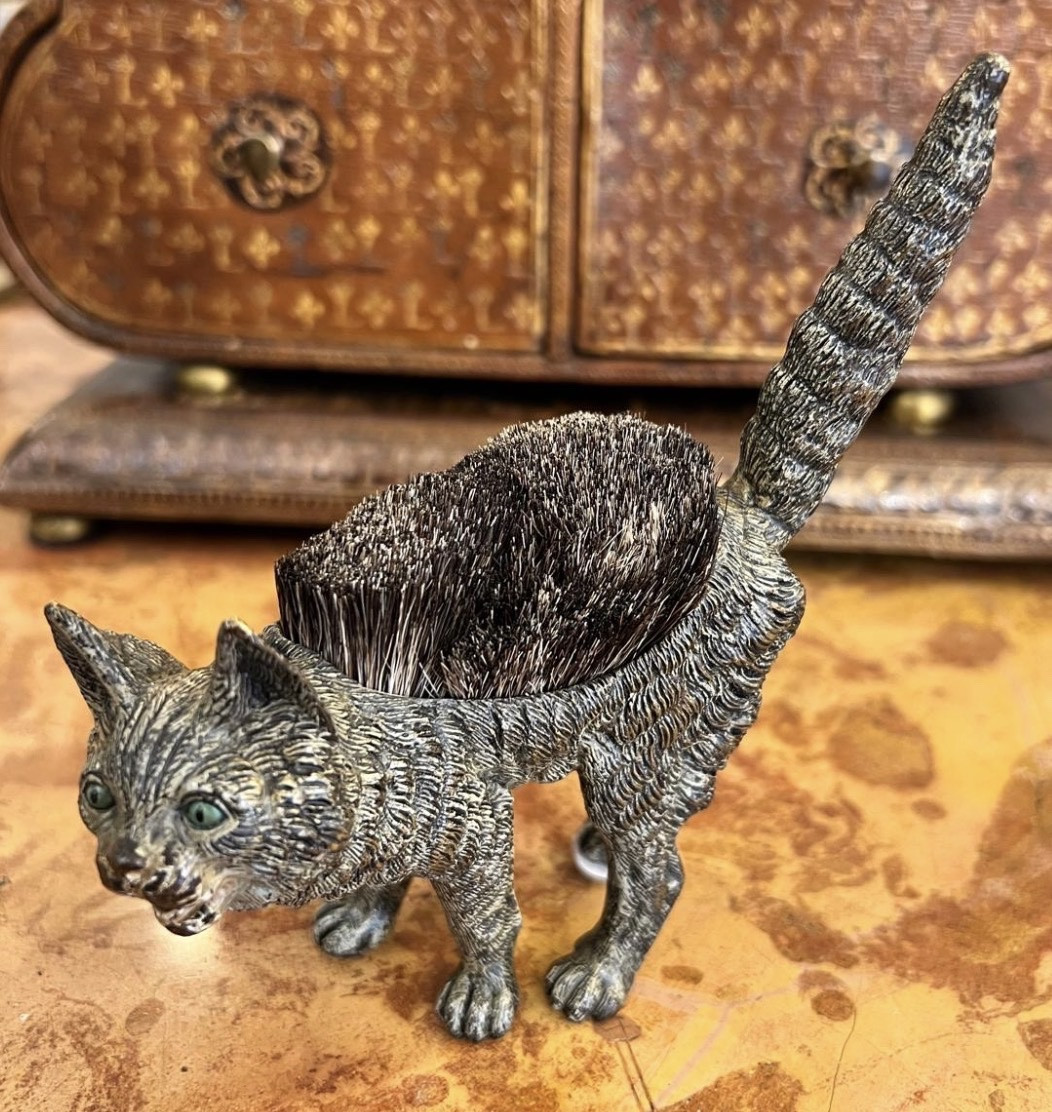 Bronze De Vienne - Cat Animal Pen Wiper About 1900-photo-3