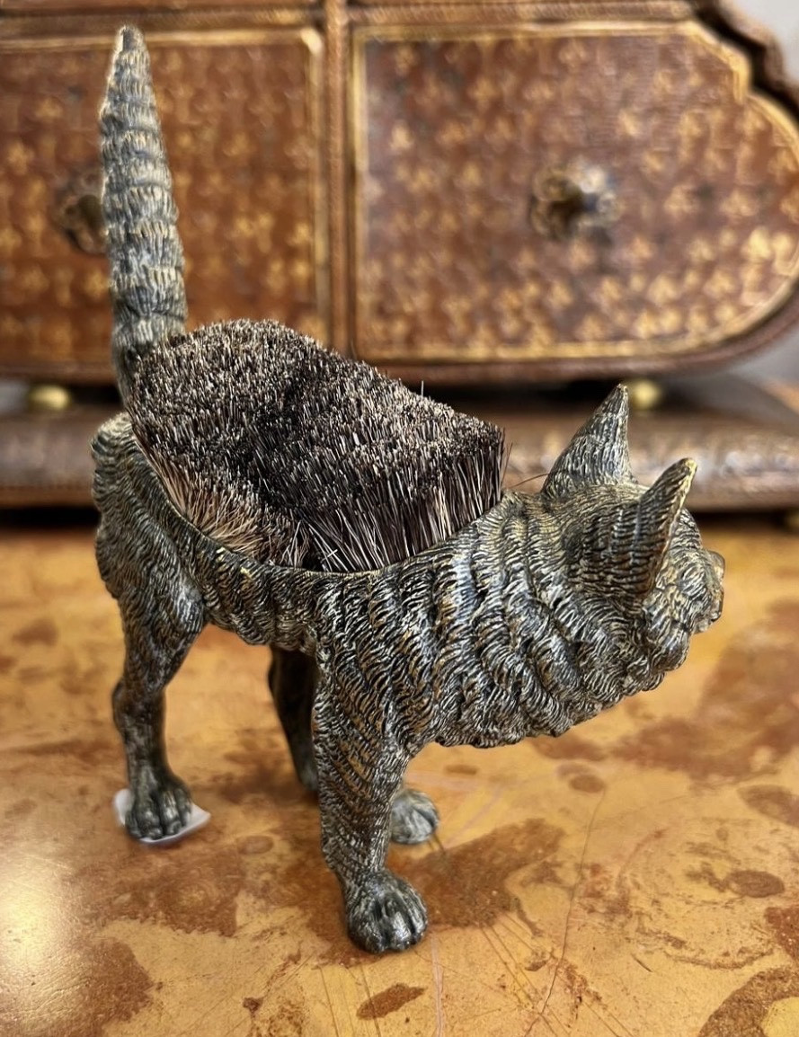 Bronze De Vienne - Cat Animal Pen Wiper About 1900-photo-1