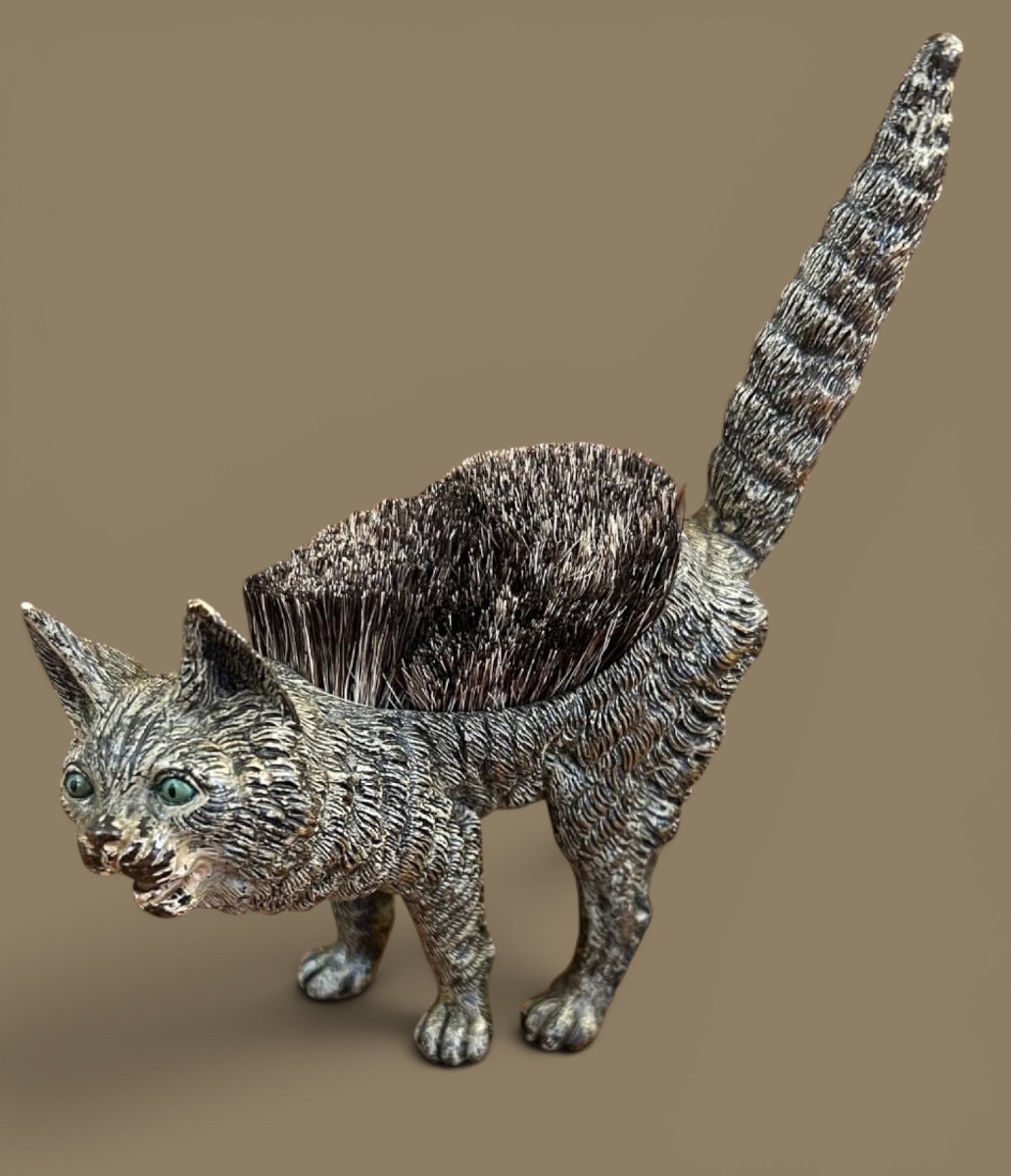 Bronze De Vienne - Cat Animal Pen Wiper About 1900