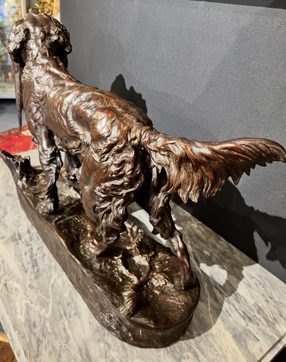 Bronze Hunting Animal In Patinated Bronze -photo-3