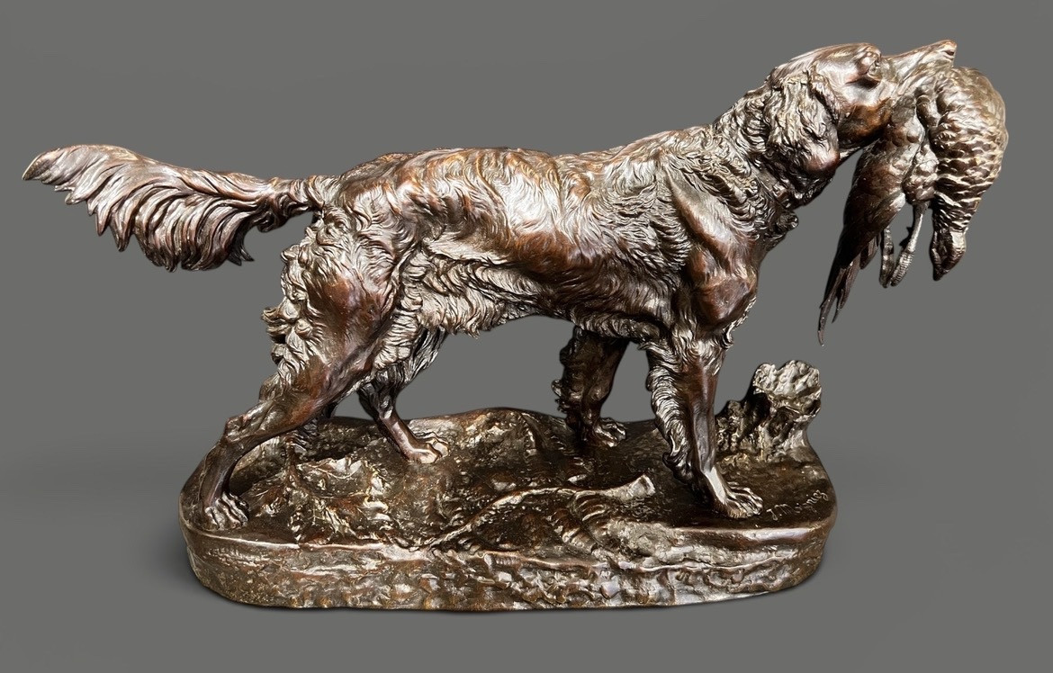 Bronze Hunting Animal In Patinated Bronze 