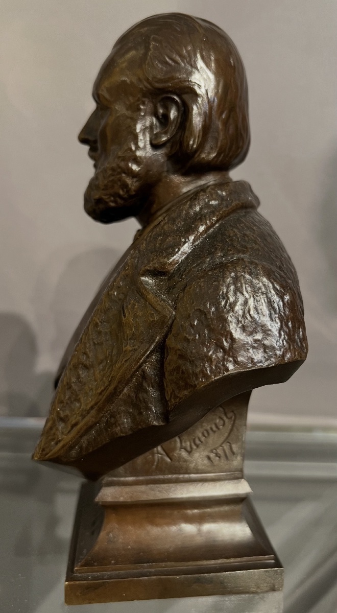 Buste en bronze d’Augustin Morel (1817-1899) – André-Louis-Adolphe Laoust, fonte Barbedienne, 1-photo-3