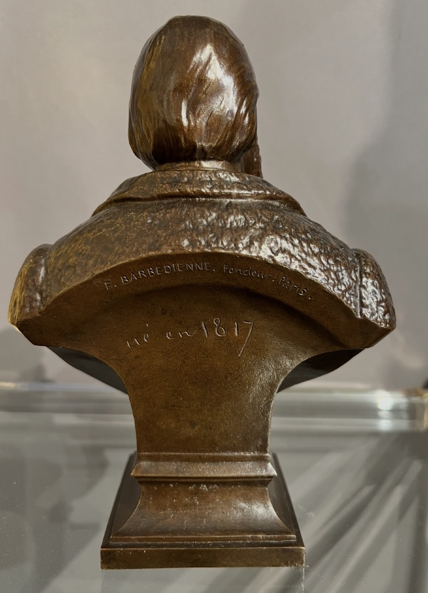 Buste en bronze d’Augustin Morel (1817-1899) – André-Louis-Adolphe Laoust, fonte Barbedienne, 1-photo-4