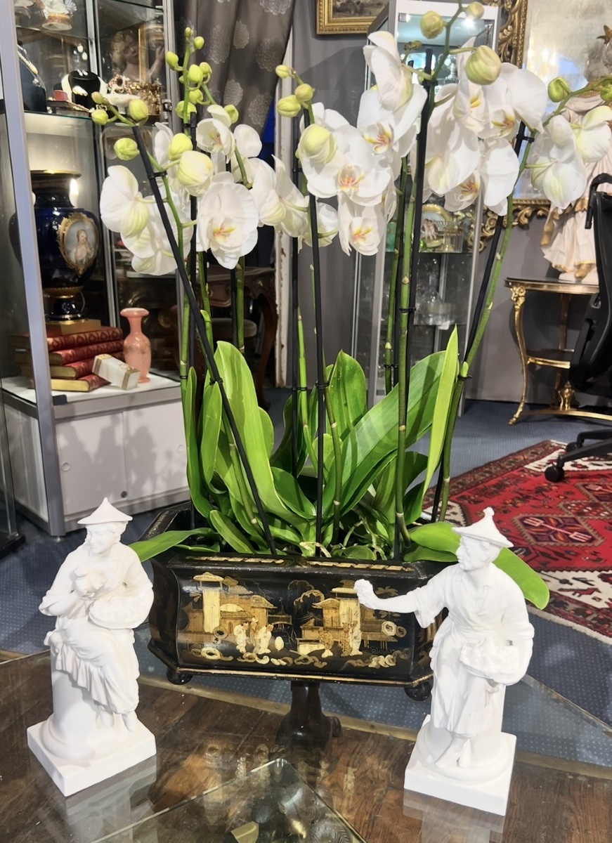 Lacquered Wooden Planter With Chinese-style Decoration – Napoleon III Period-photo-4