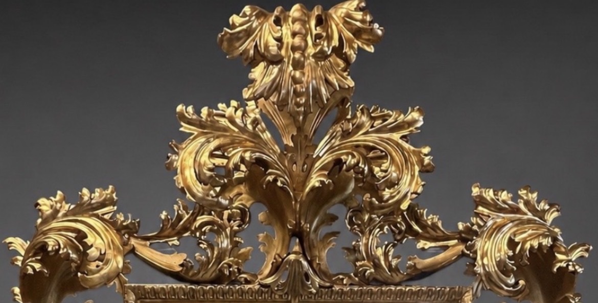 Miroir d’apparat florentin en bois sculpté et doré, Toscane vers 1780-1820-photo-2