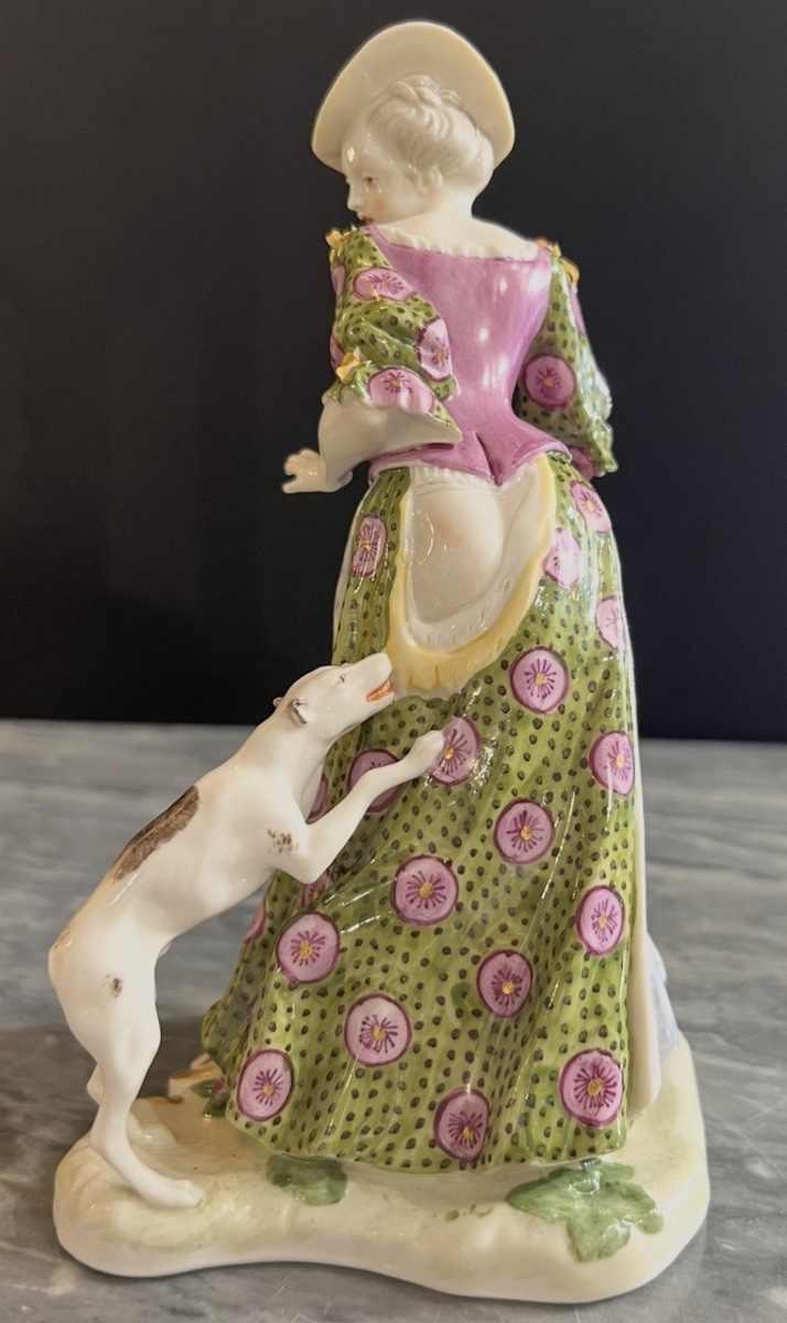 Nymphenburg – “lady Attacked By A Small Dog”  Based On A Model By Franz Anton Bustelli -photo-4