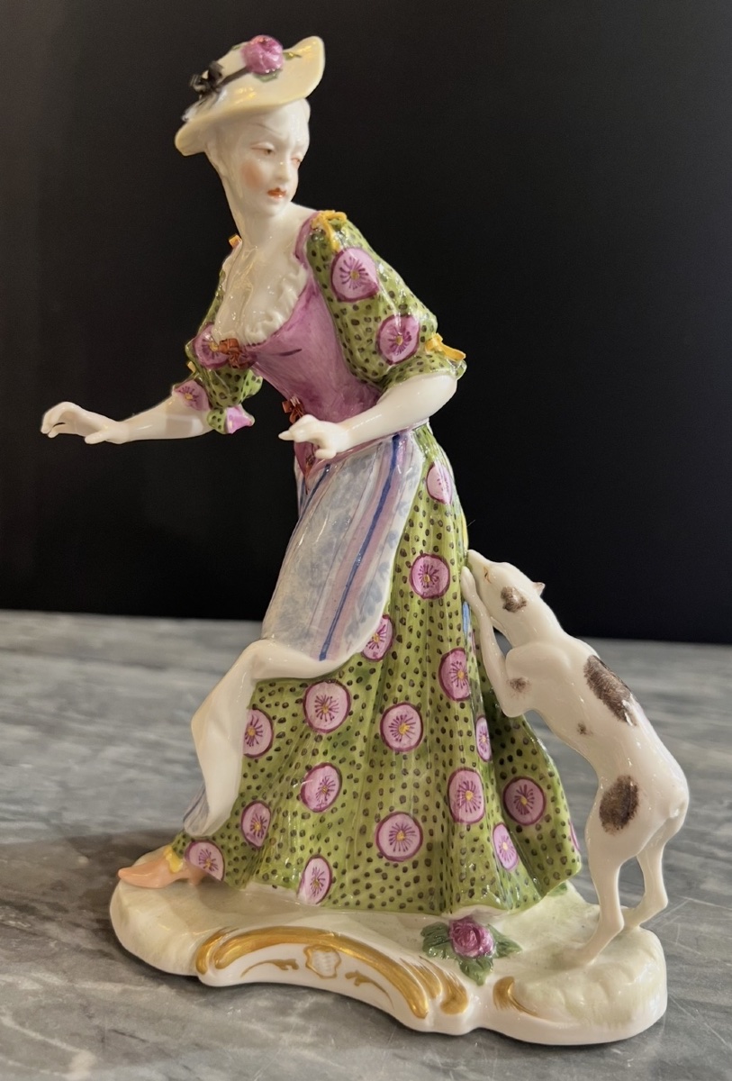 Nymphenburg – “lady Attacked By A Small Dog”  Based On A Model By Franz Anton Bustelli -photo-5