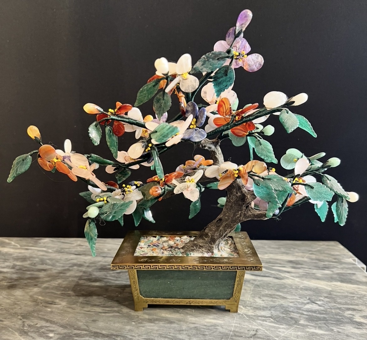 Chinese Flowering Tree Carved From Hardstone – Circa 1920–1940-photo-3