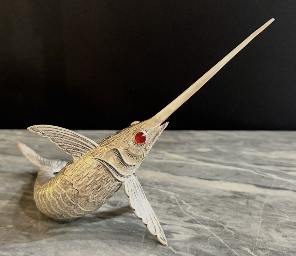 Articulated Silver Swordfish – Spain, Mid-20th Century-photo-4