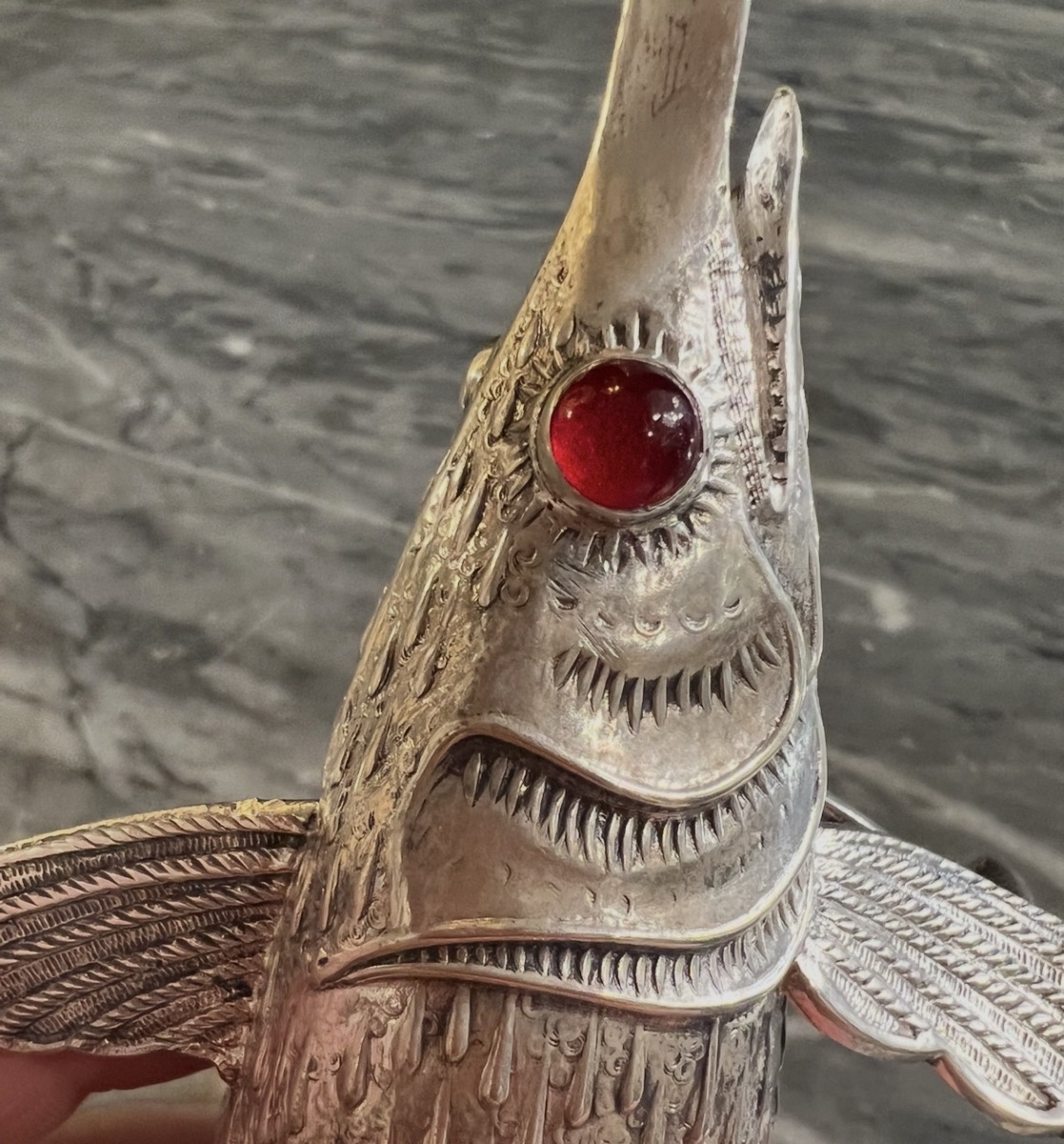 Articulated Silver Swordfish – Spain, Mid-20th Century-photo-1