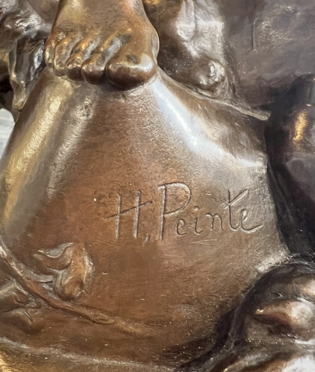 Henri Peinte – Orphée endormant Cerbère, bronze offert par la Ville de Cambrai en 1890-photo-2