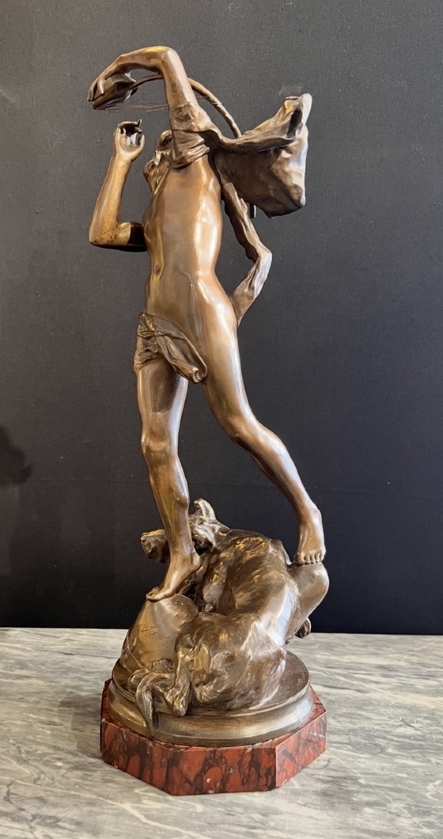 Henri Peinte – Orphée endormant Cerbère, bronze offert par la Ville de Cambrai en 1890-photo-7