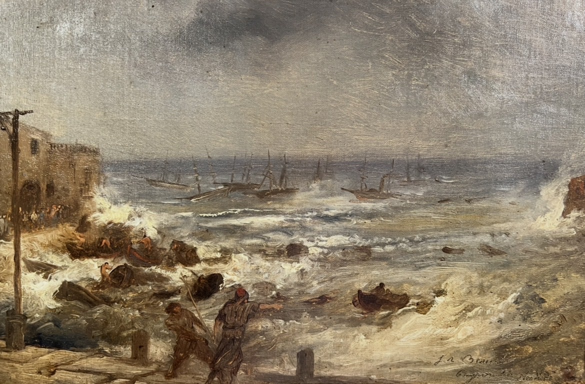 Marine napolitaine dans la tempête – vers 1850-photo-2
