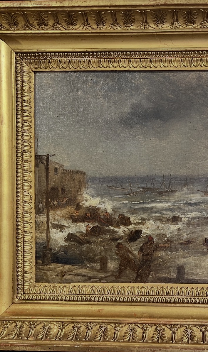 Marine napolitaine dans la tempête – vers 1850-photo-4