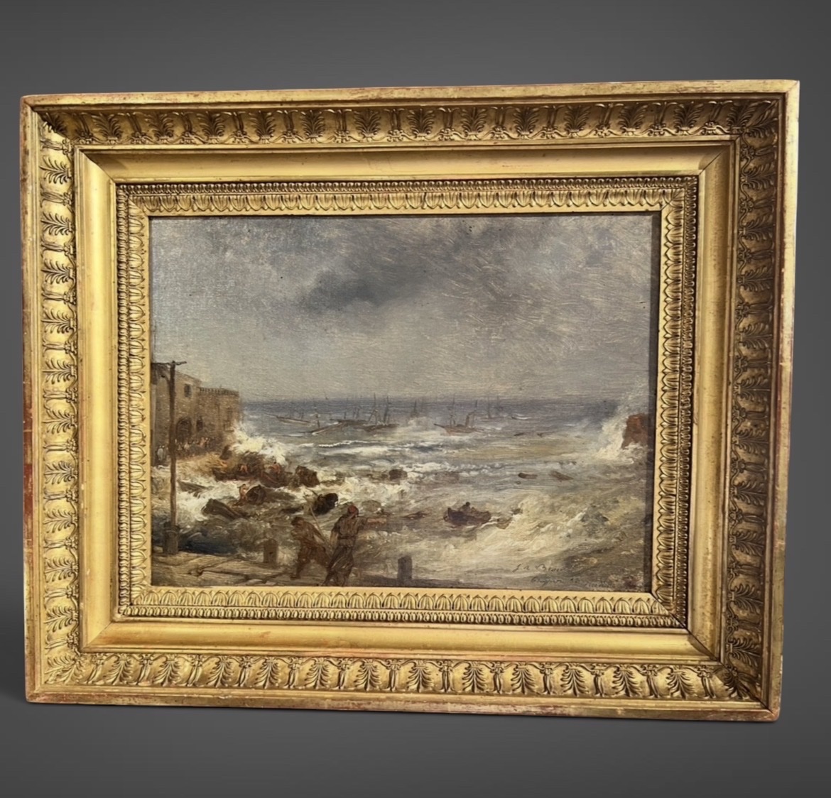 Marine napolitaine dans la tempête – vers 1850