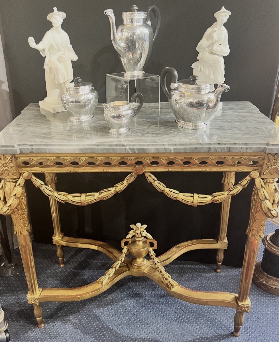 Service Thé Café En Argent Massif, Mascarons Et Becs Zoomorphes, Vers 1920-photo-8