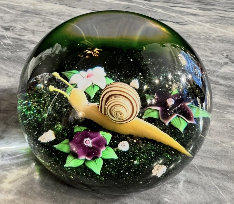 Baccarat – “snail In The Garden” Paperweight – Limited Edition 222/300 – 1977-photo-2
