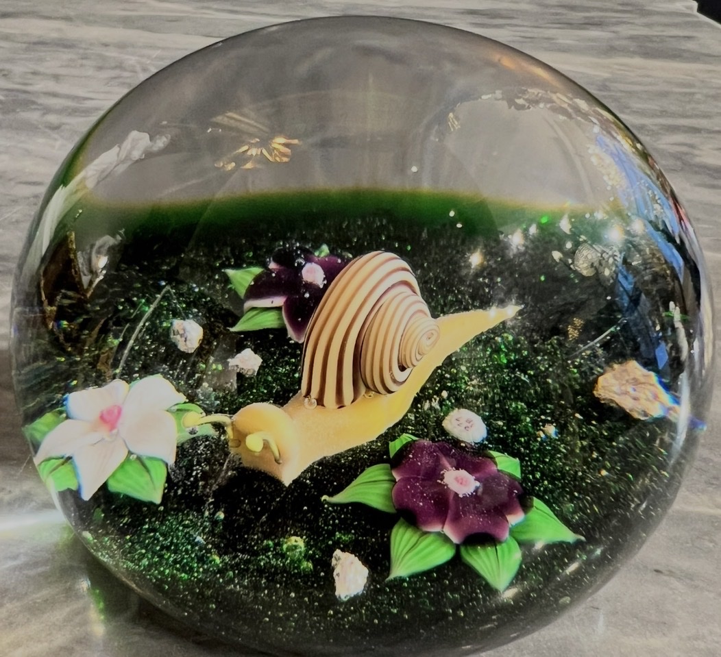 Baccarat – “snail In The Garden” Paperweight – Limited Edition 222/300 – 1977-photo-3