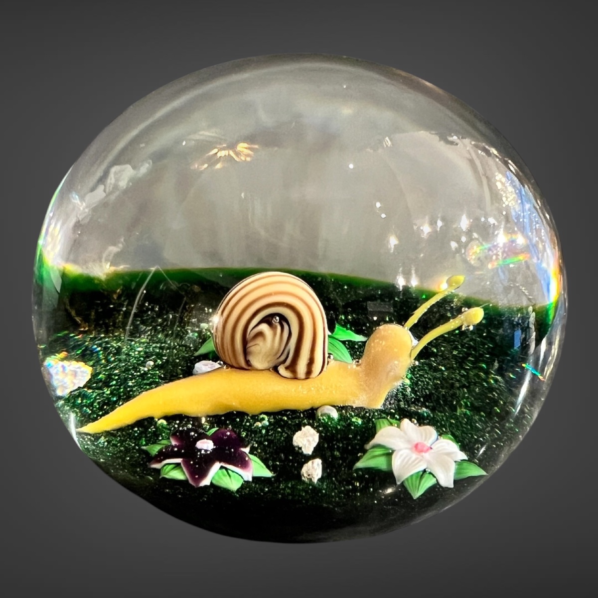 Baccarat – “snail In The Garden” Paperweight – Limited Edition 222/300 – 1977