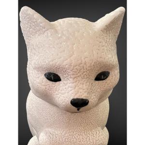 L’Heure du lait — Chat en faïence à émail chagrin, Vinsare à Sèvres
