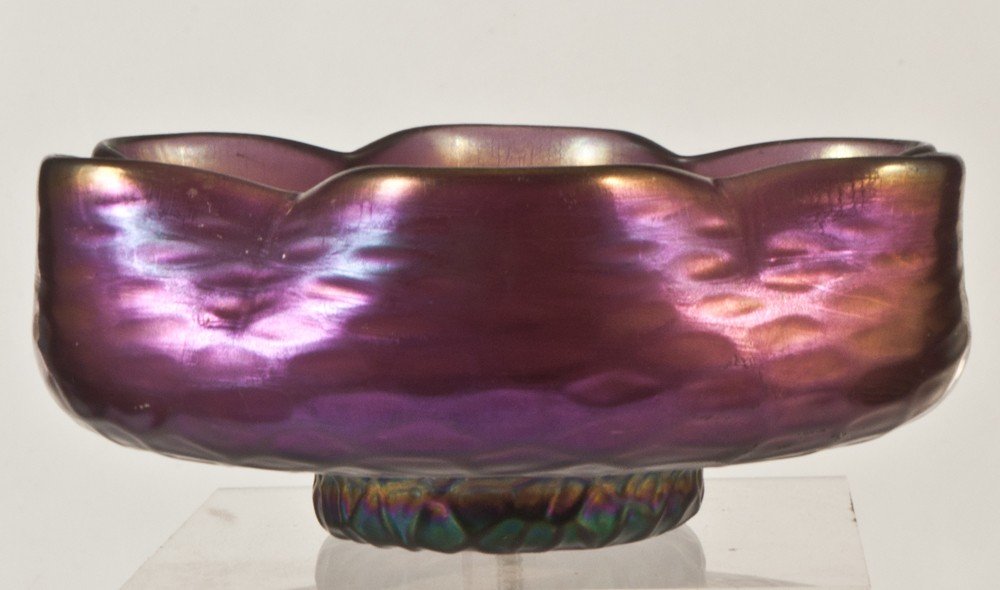 Loetz Kralik Art Nouveau Iridescent Glass Bowl-photo-2