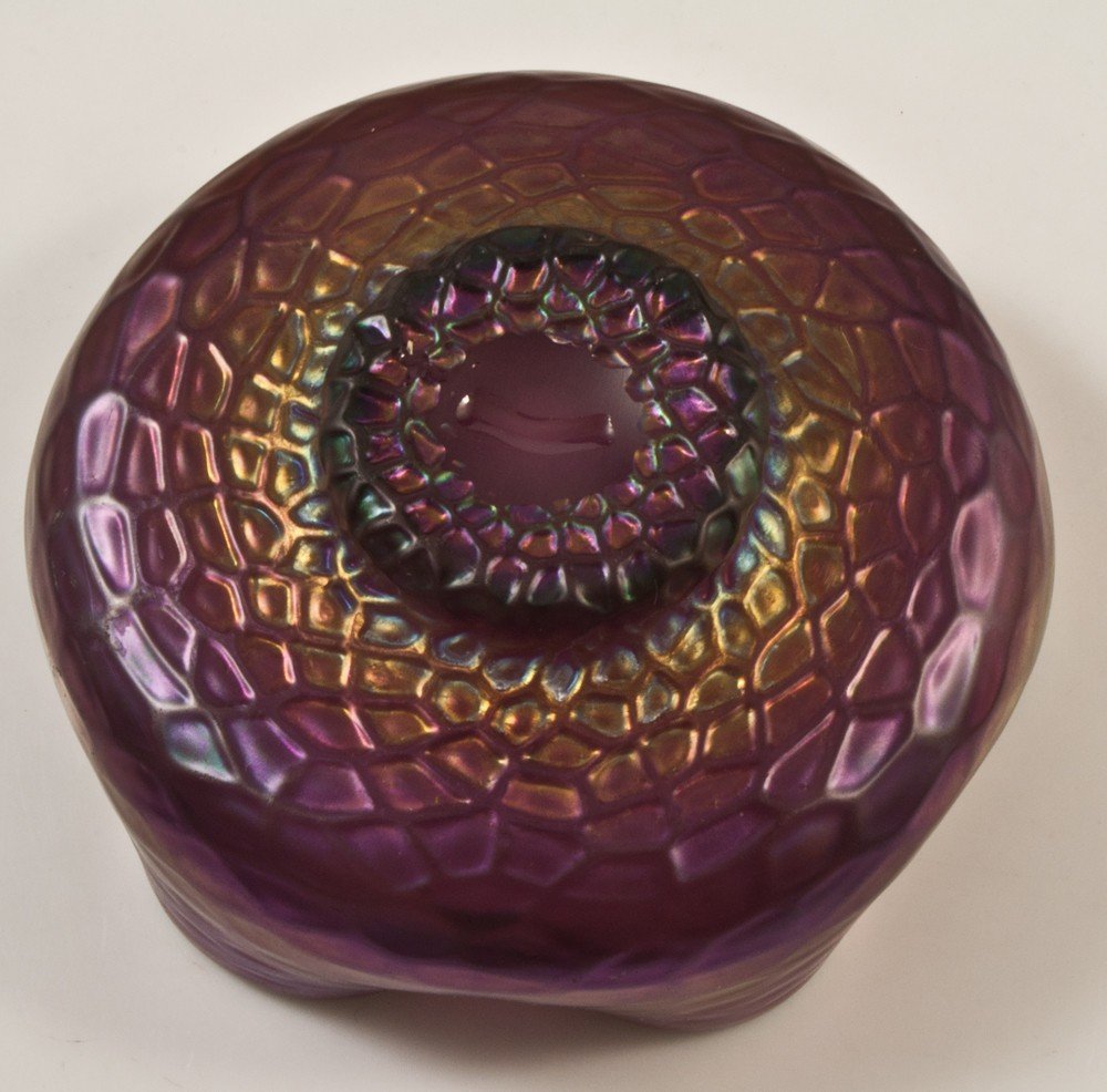 Loetz Kralik Art Nouveau Iridescent Glass Bowl-photo-4