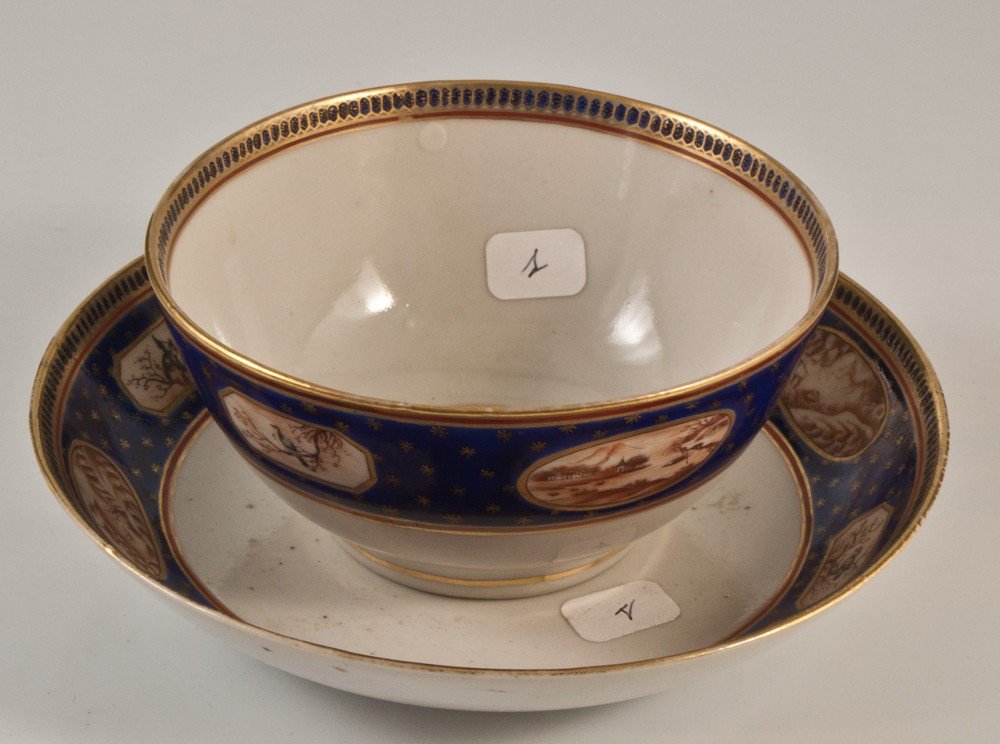 Bowl And Saucer China XVIIIth East India Company Lot1-photo-2