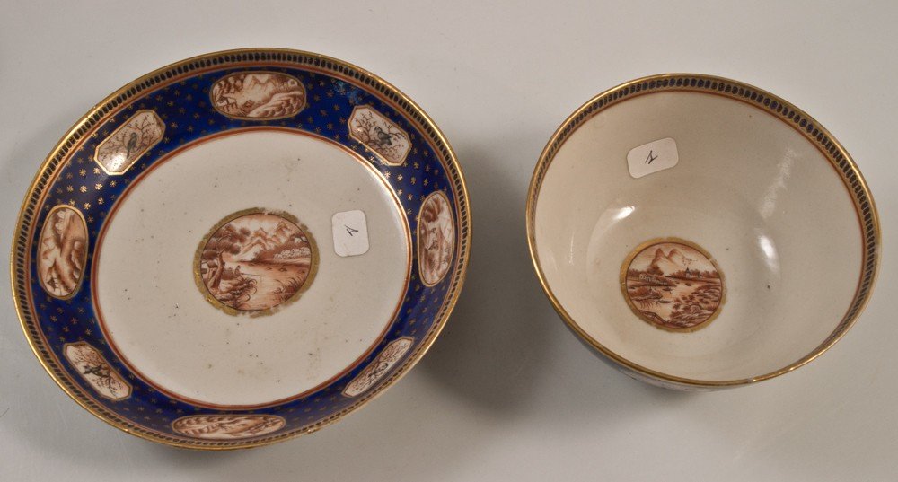 Bowl And Saucer China XVIIIth East India Company Lot1-photo-4