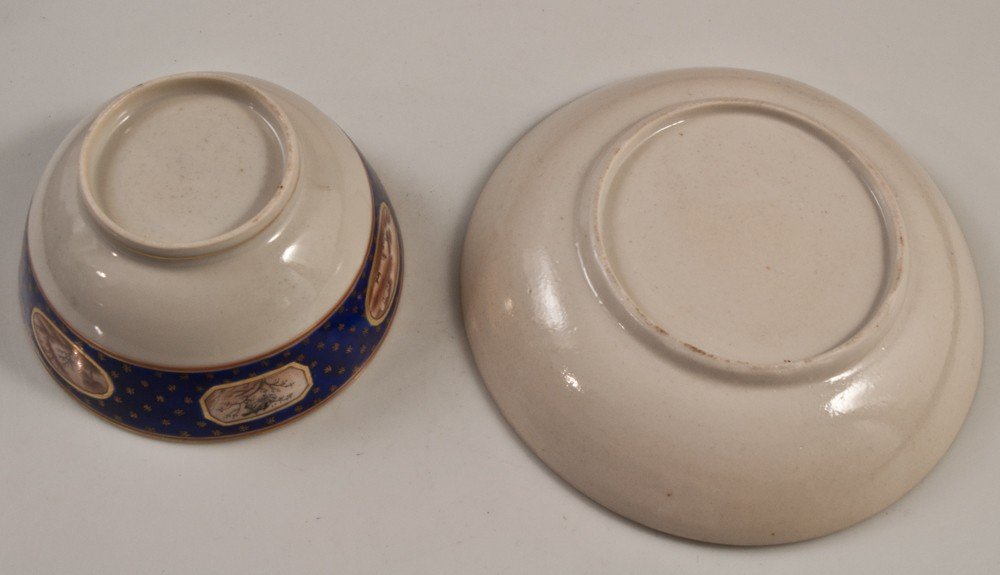 Bowl And Saucer China XVIIIth East India Company Lot4-photo-4