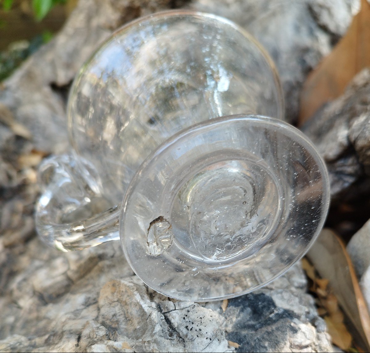 Miniature Oil Lamp Blown Glass XVIII Lot2-photo-3