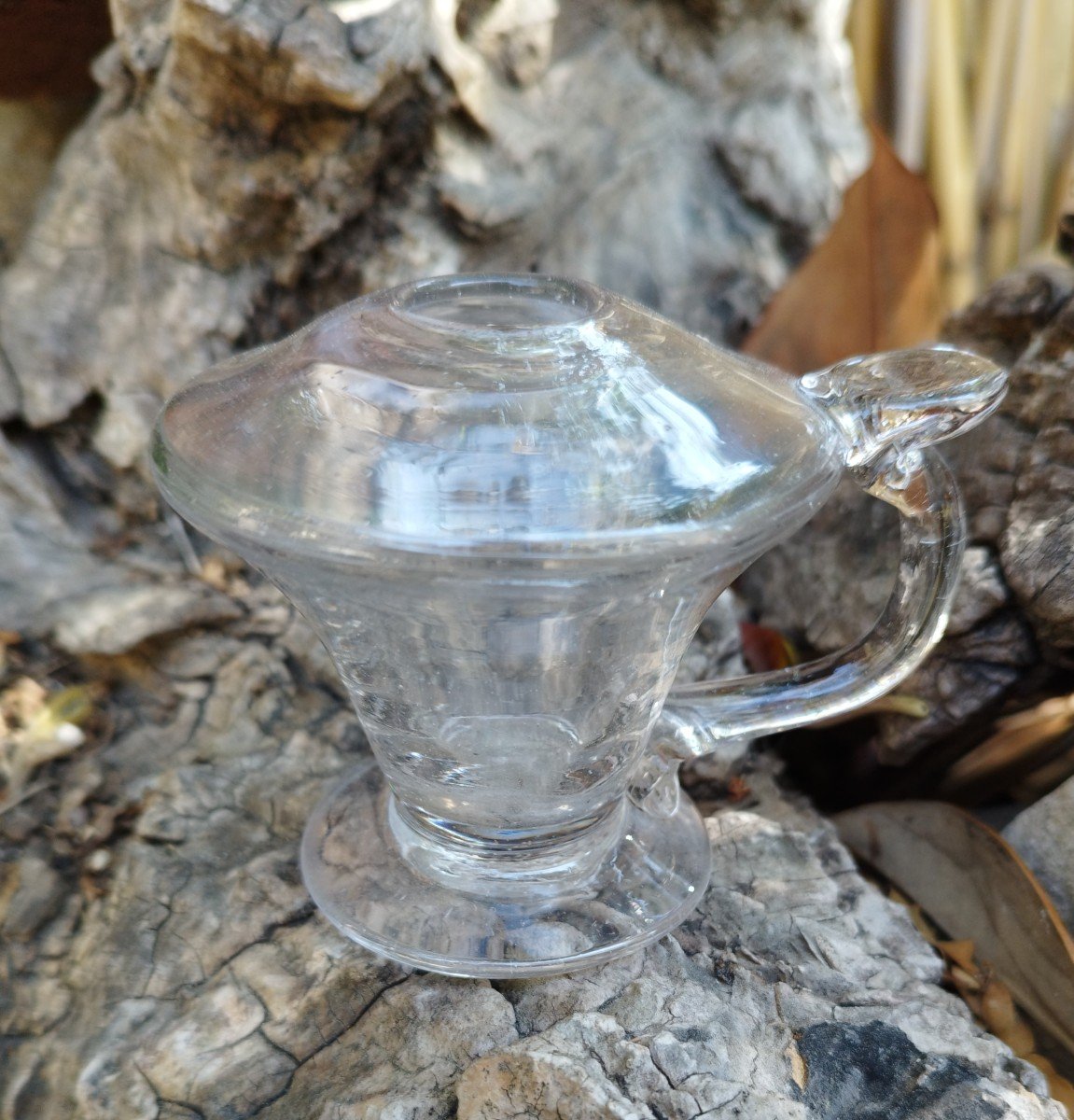 Miniature Oil Lamp Blown Glass XVIII Lot2