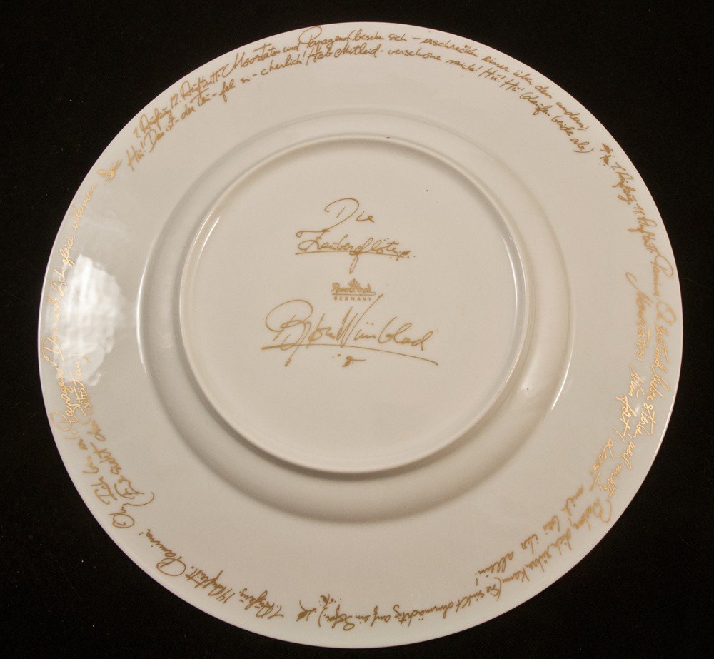 Assiette Rosenthal Studio-line Flûte Enchantée Sarastro Wiinblad Bjorn D27cm-photo-1